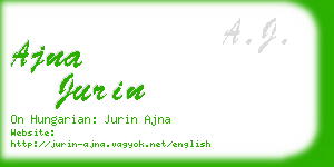 ajna jurin business card